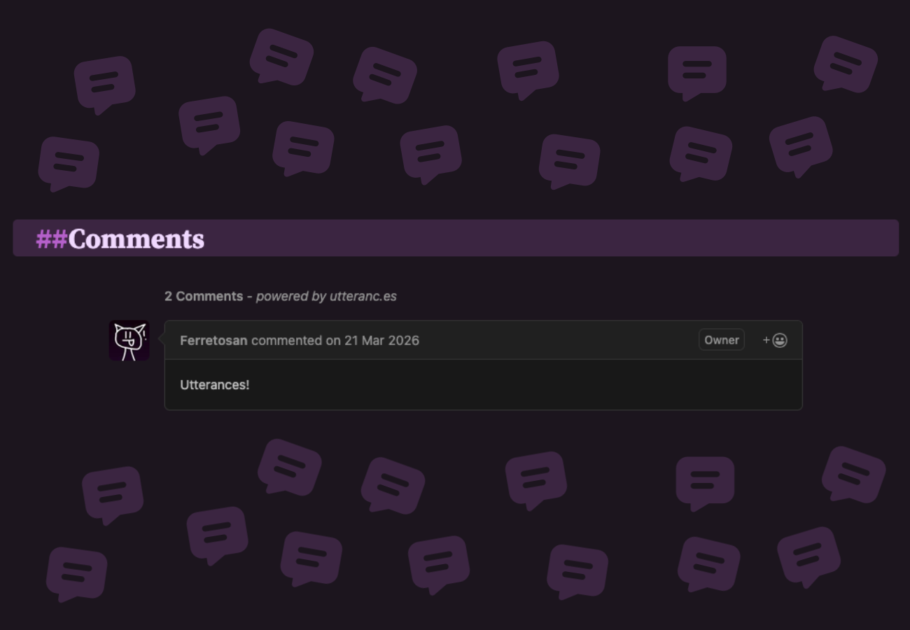 A screenshot of an Utterances comment section.
